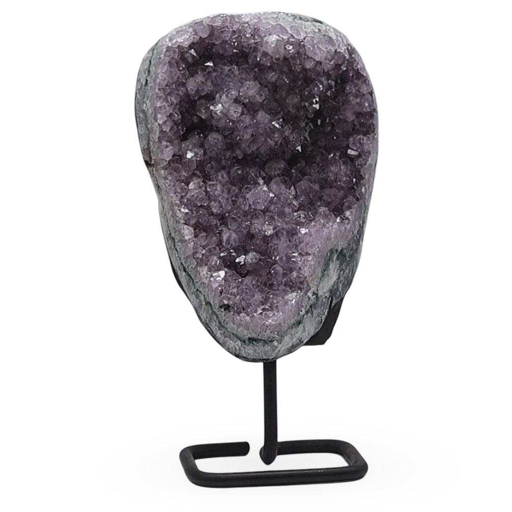 Cluster - Druzy on Metal Stand - Amethyst - 3485g