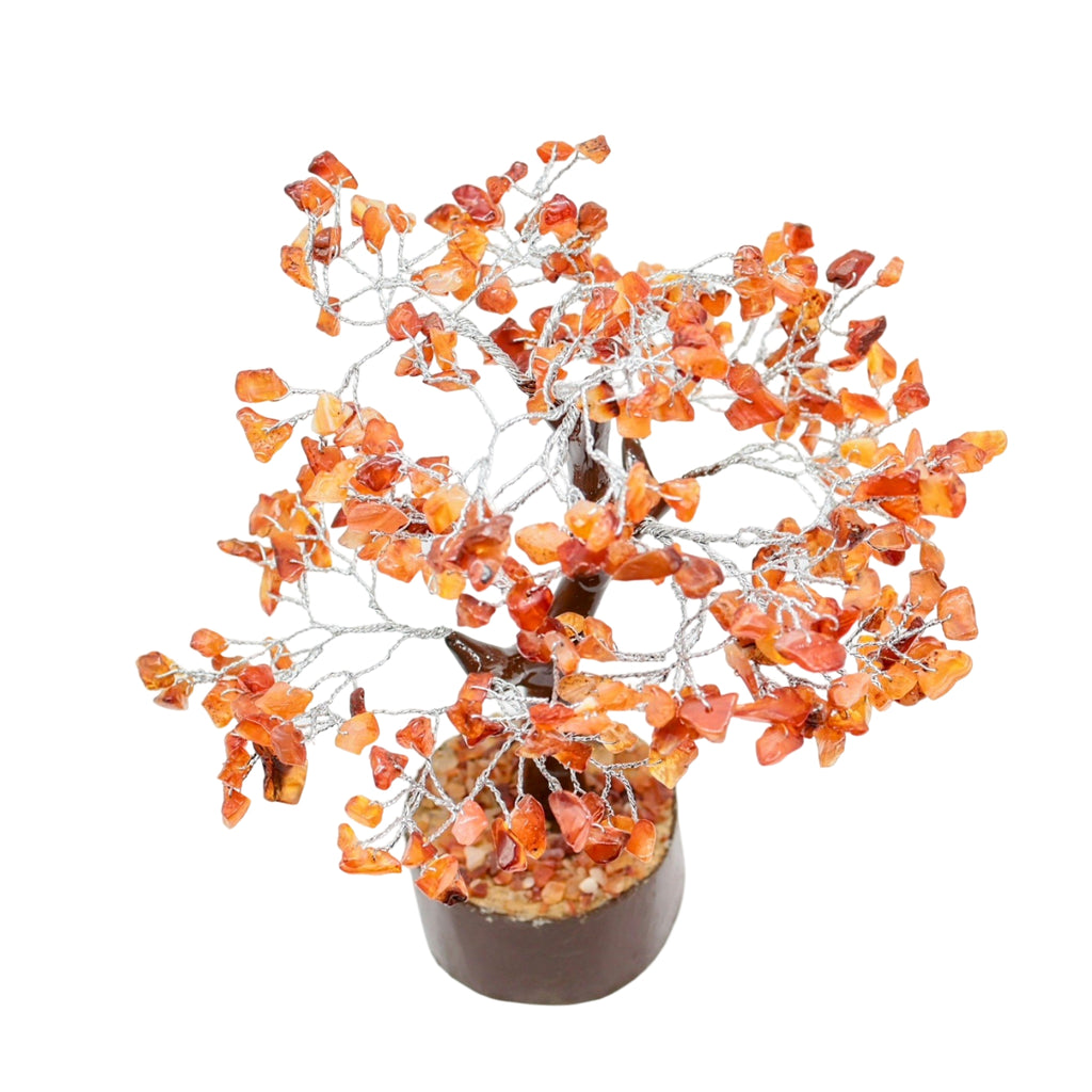 Home Decor - Gem Tree - Carnelian - 8.5"H - 300 Beads