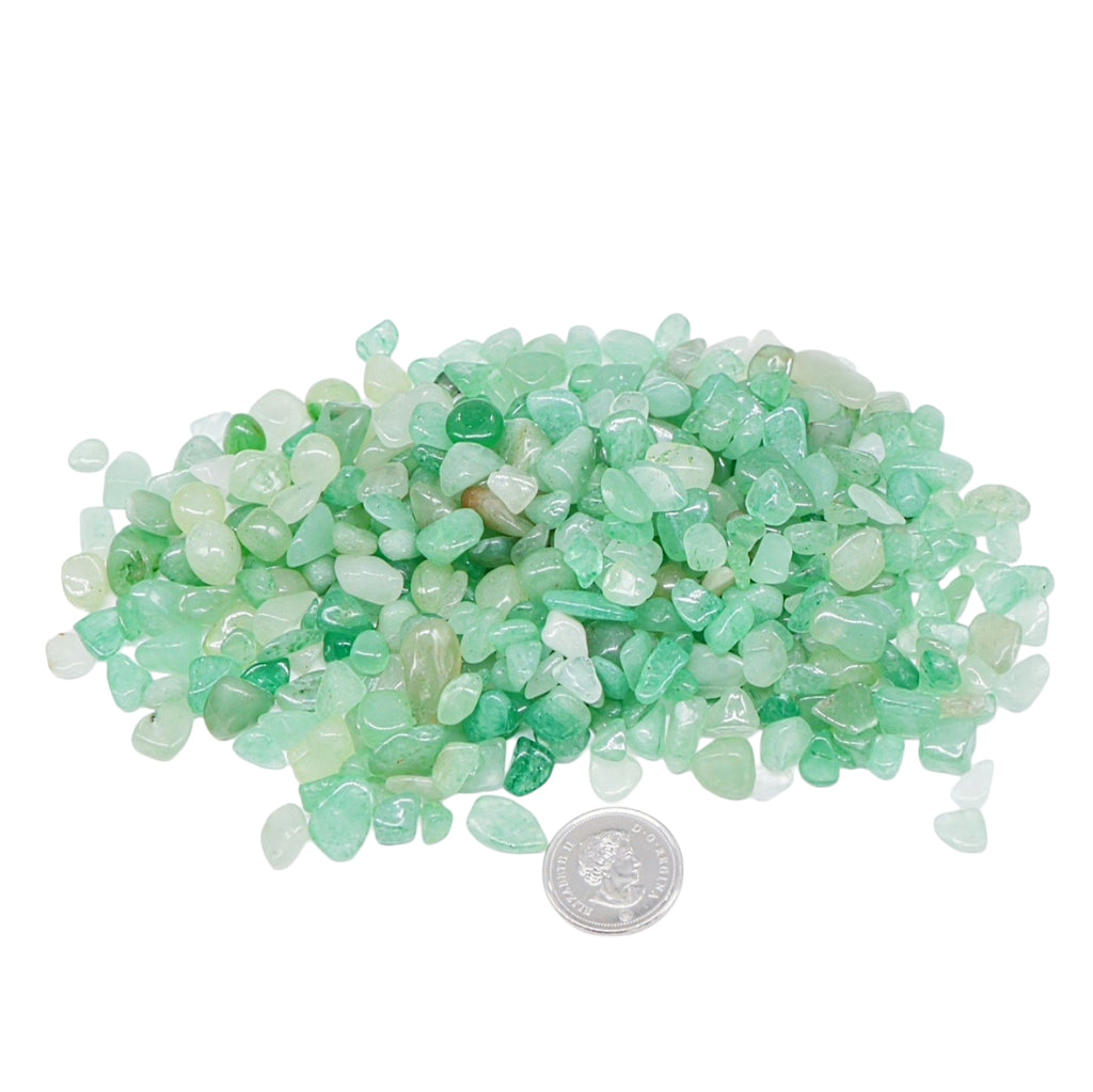 Stone - Tumbled Chips - Green Aventurine - 5 to 7mm