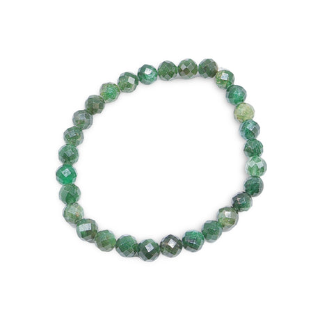 Bracelet - Emerald - Faceted - 6mm