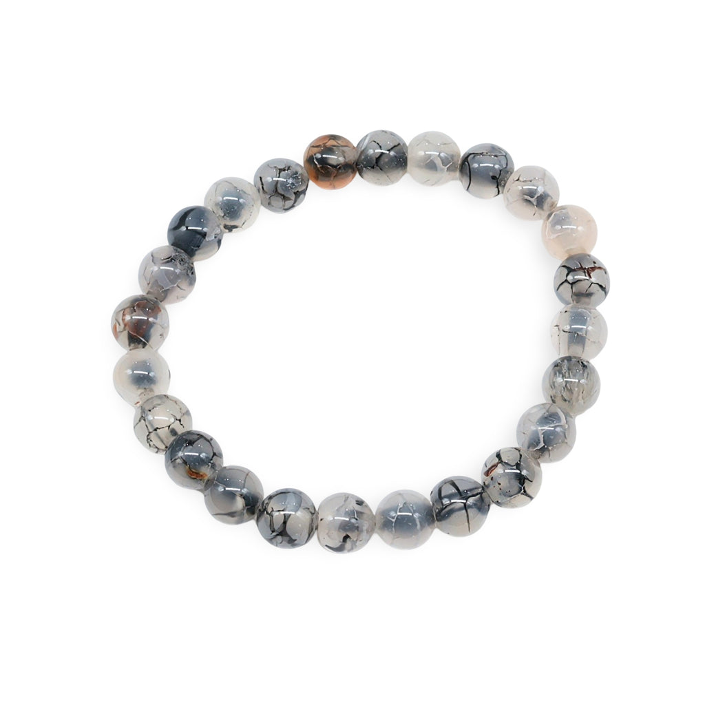 Bracelet - Dragon Veins Agate - 8mm