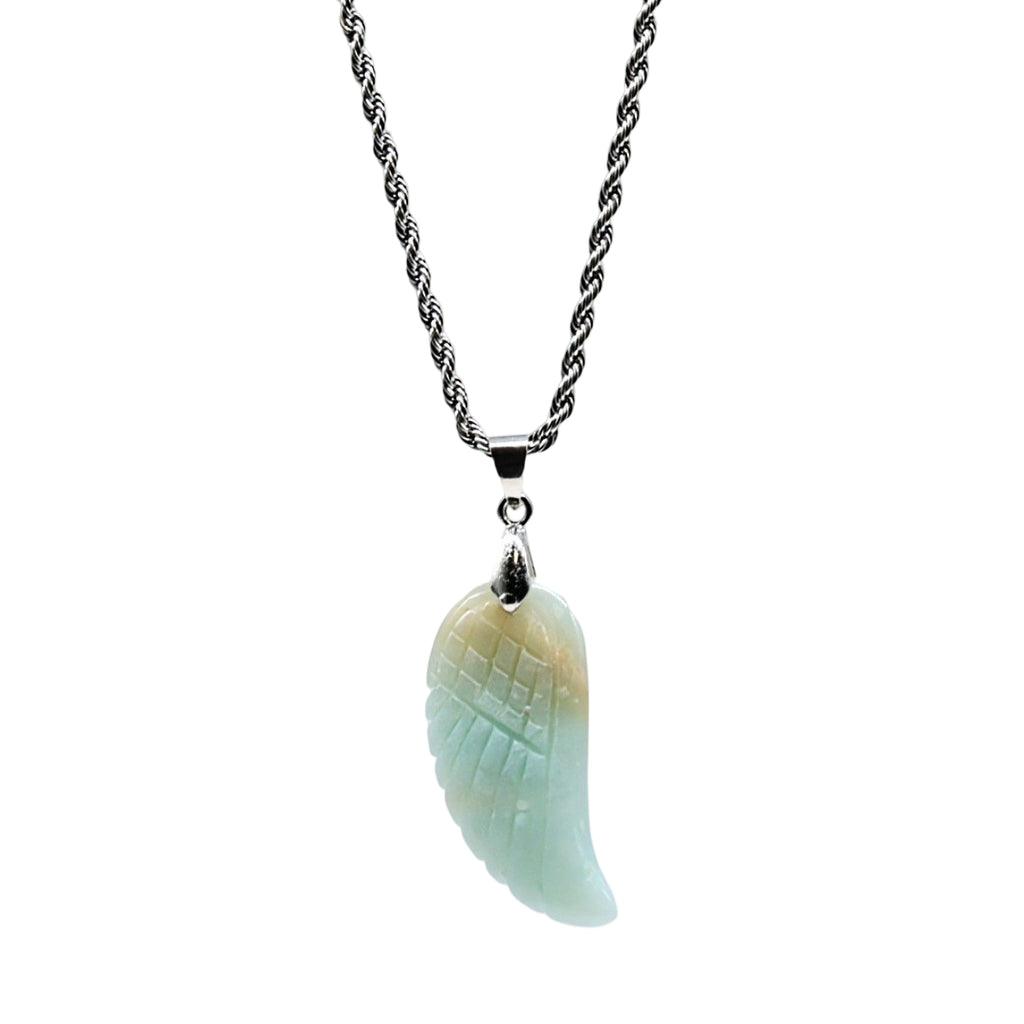 Necklace - Gemstone - Angel Wings - Amazonite