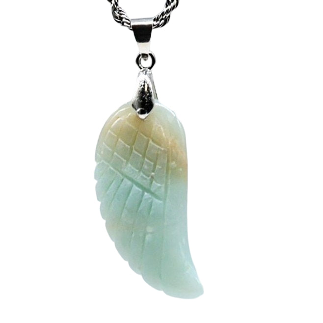 Necklace - Gemstone - Angel Wings - Amazonite