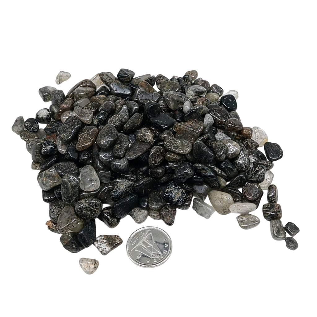 Stone - Tumbled Chips - Black Crystal Quartz