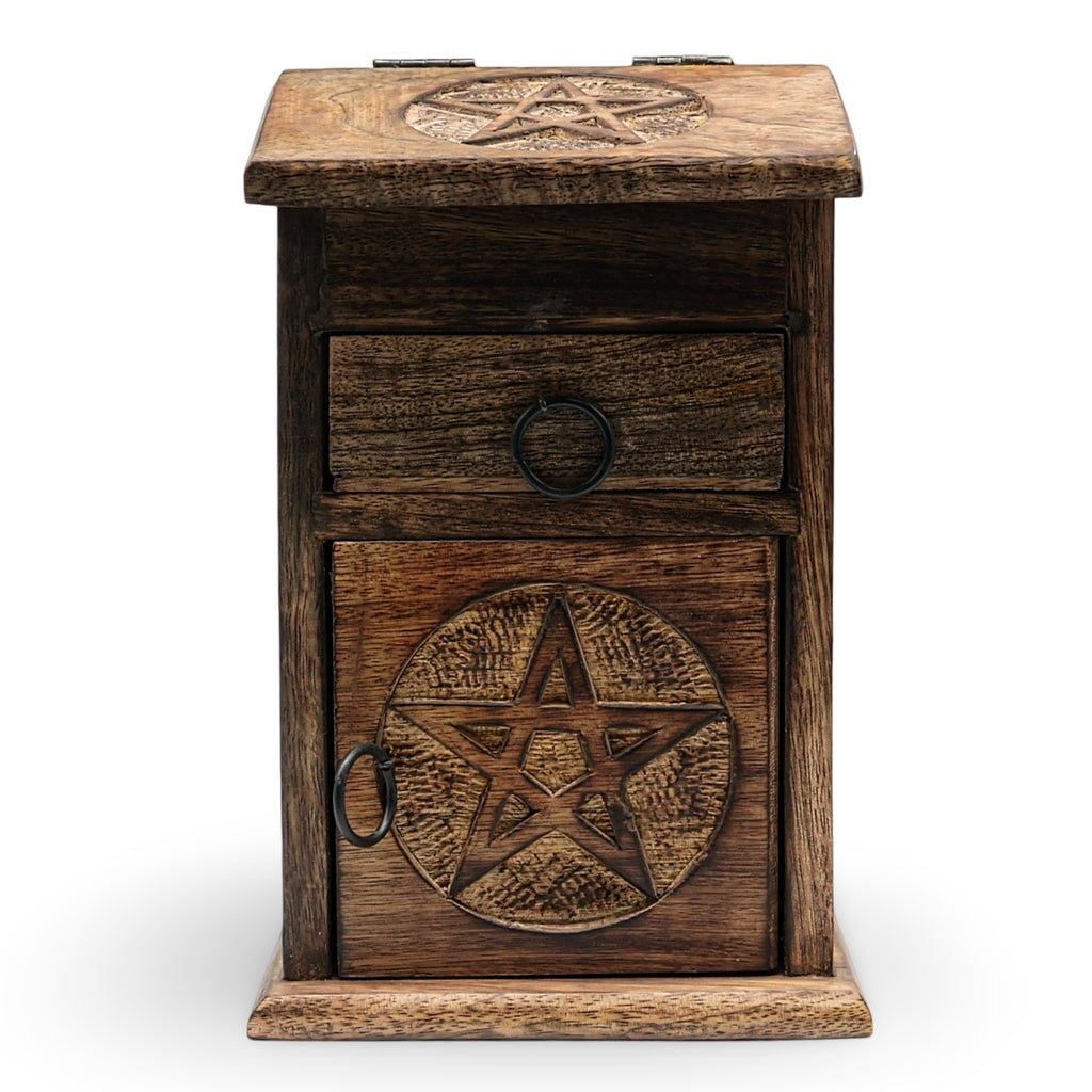 Home Decor - Wooden Storage Pentacle