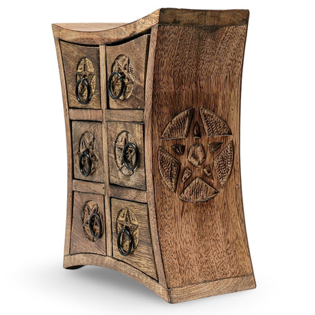 Home Decor - Wooden Storage Curved Pentacle