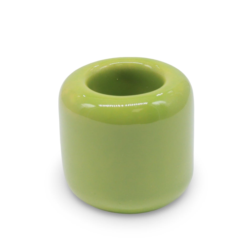 Candle Holder - Ceramic - Color Choices Light Green