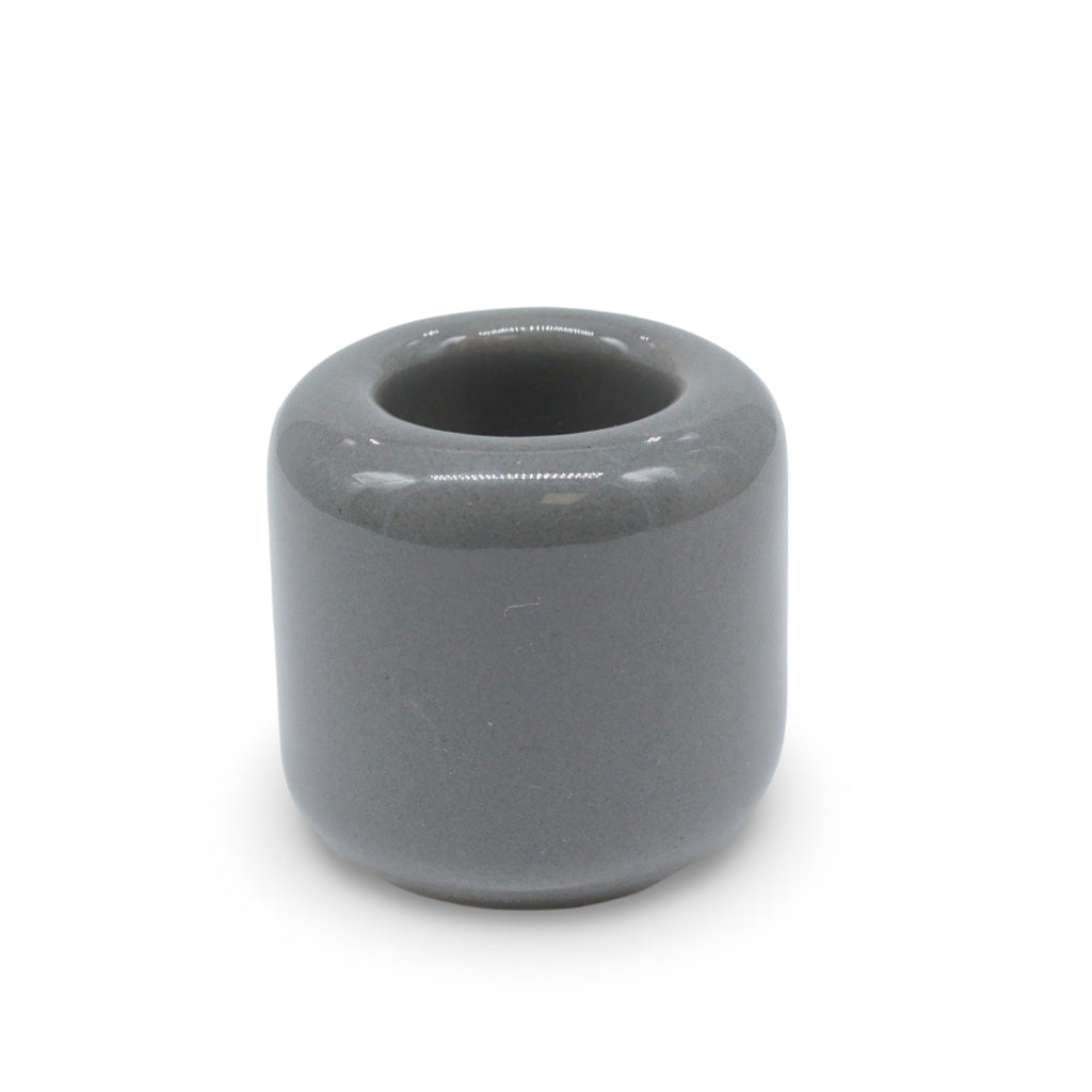 Candle Holder - Ceramic - Color Choices Grey