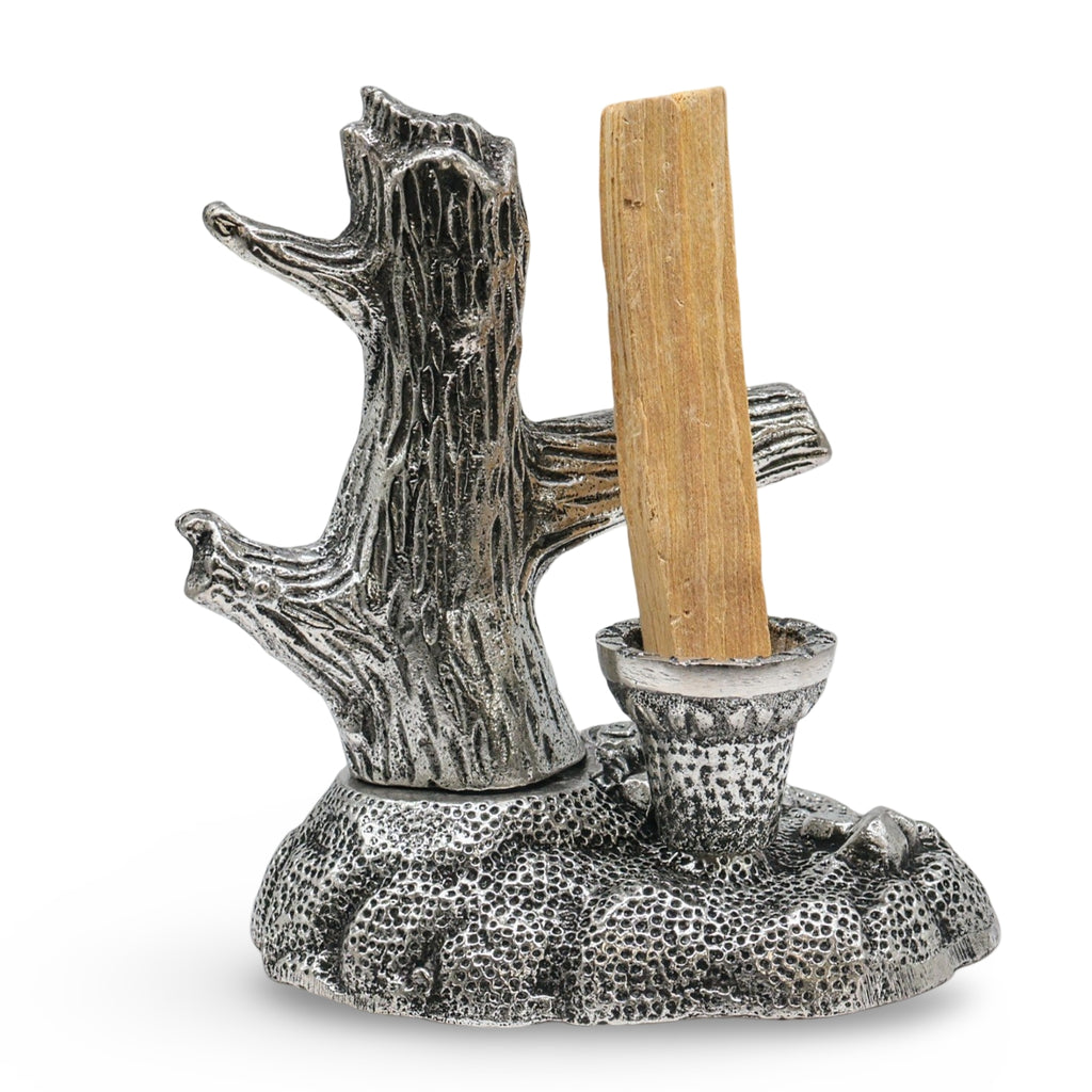 Incense Burner - Palo Santo Wood Stick - Metal - Tree