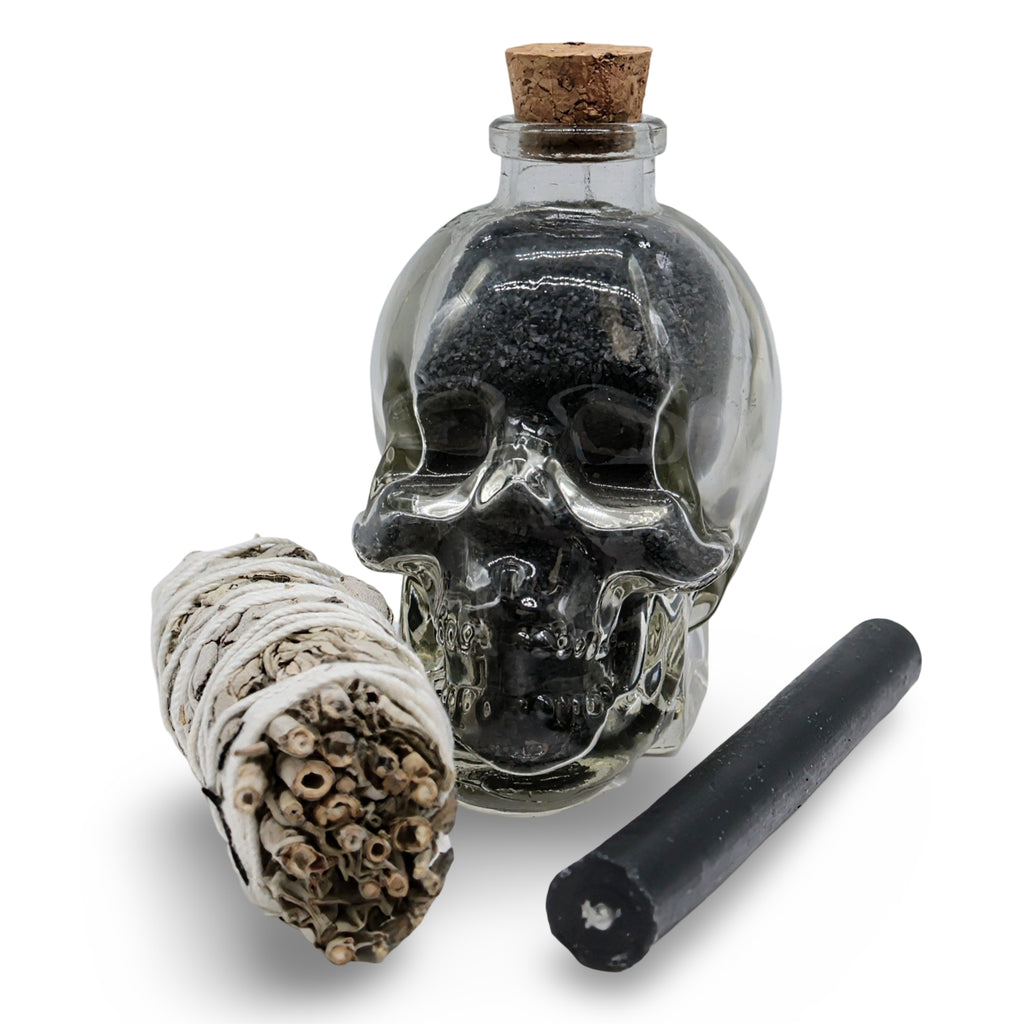 Wicca & Pagan - Purification Ritual - Black Sea Salt - Skull Special Edition