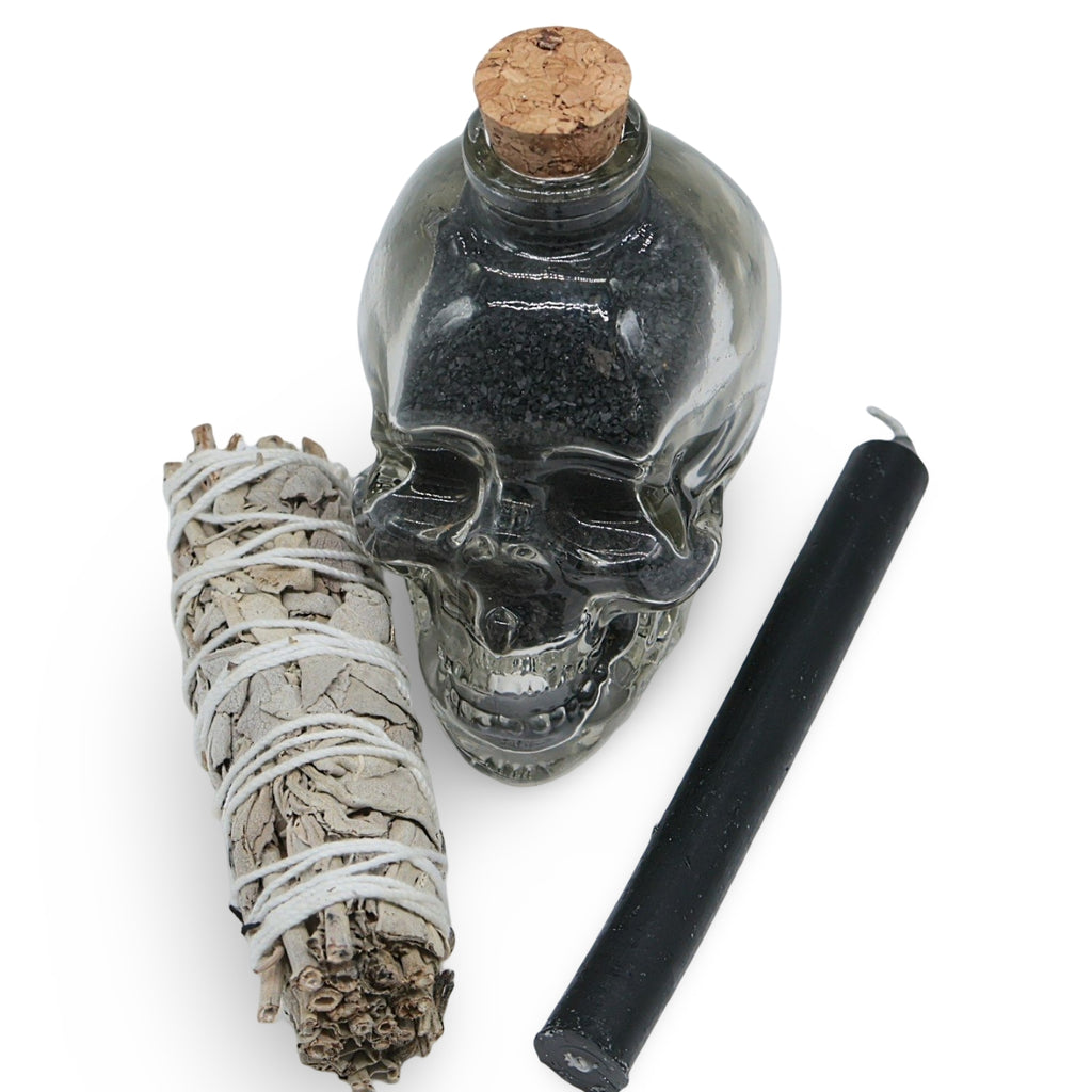 Wicca & Pagan - Purification Ritual - Black Sea Salt - Skull Special Edition