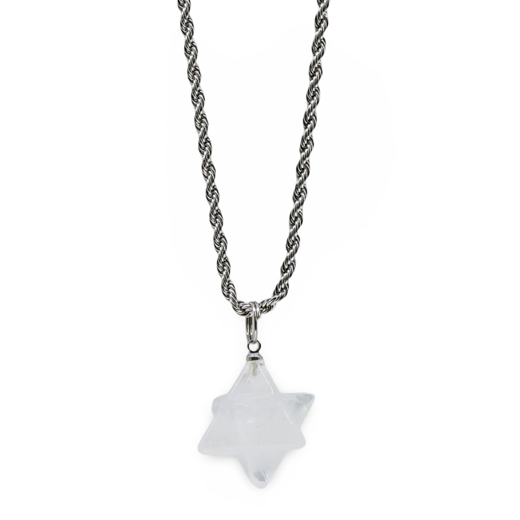 Necklace - Merkaba Star - Crystal Quartz