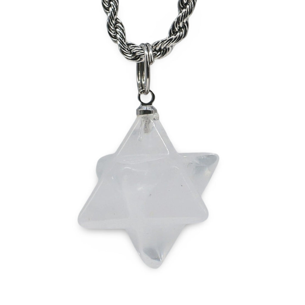 Necklace - Merkaba Star - Crystal Quartz