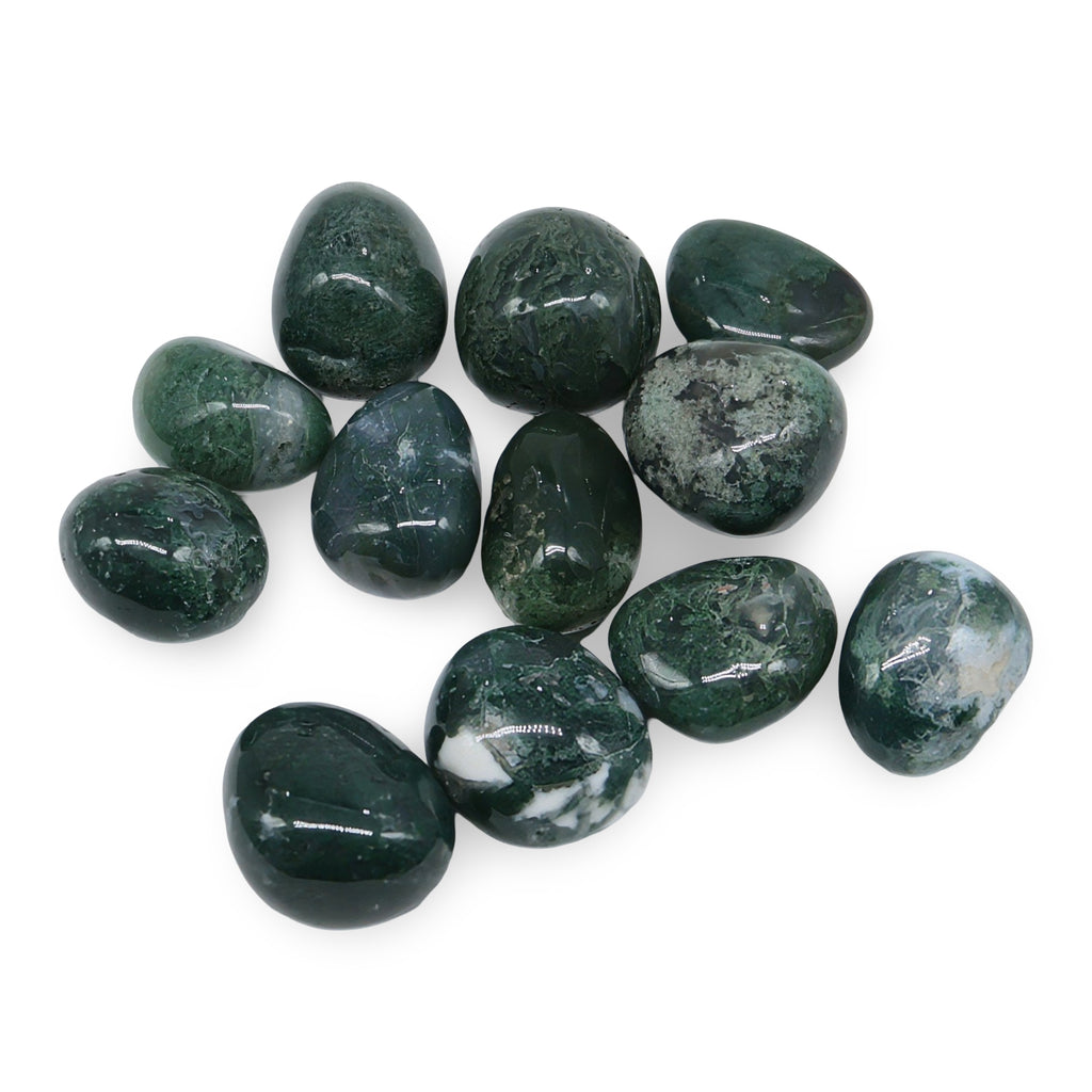 Stone - Brazilian Moss Agate - Tumbled - Arômes et Évasions