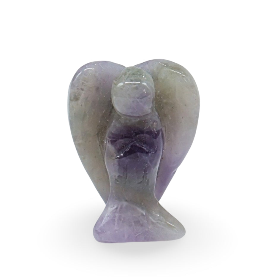 Stone - Natural Amethyst - Sculpture - Angel - 1"