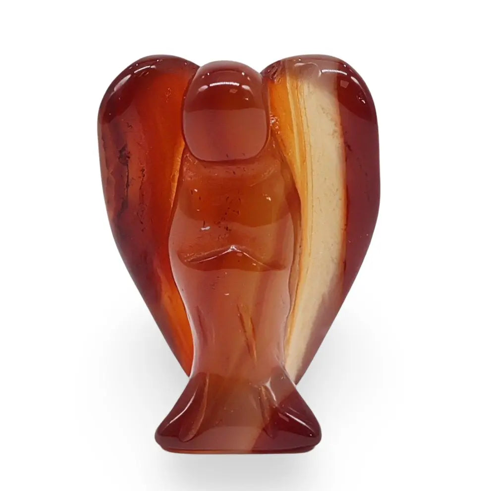 Stone - Natural Carnelian - Sculpture - Angel - 1"