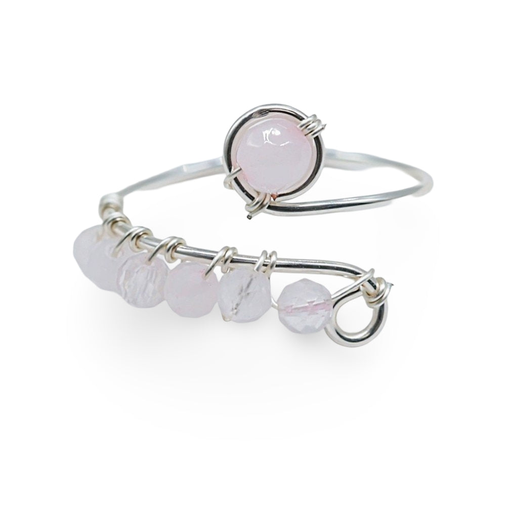 Ring - Gemstone - Adjustable Rose Quartz