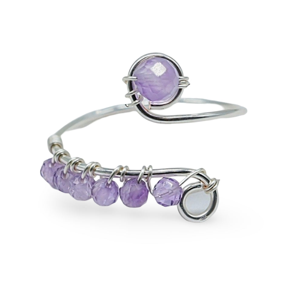 Ring - Gemstone - Adjustable Amethyst