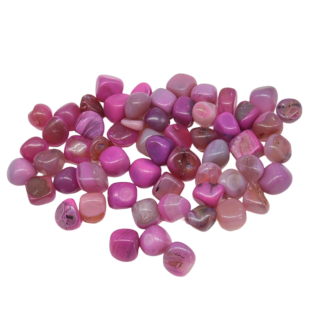 Stone - Agate - Tumbled - 100g Bag Pink