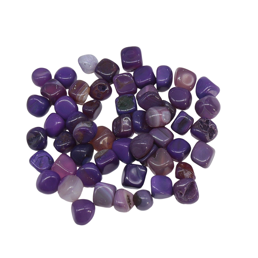 Stone - Agate - Tumbled - 100g Bag Purple