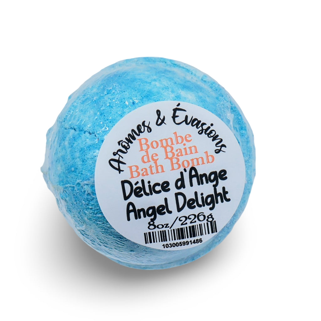 Bath Bomb - Angel Delight - Blue & White - 8oz