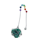 Pendulum - 7 Chakra Chain with Macrame Metal Pocket