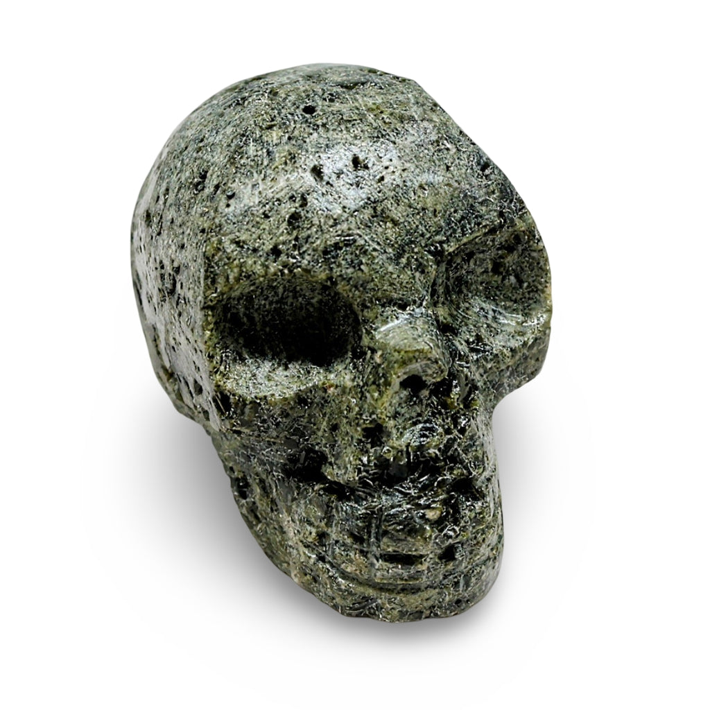 Stone - Epidote Skull Specimen - Rough