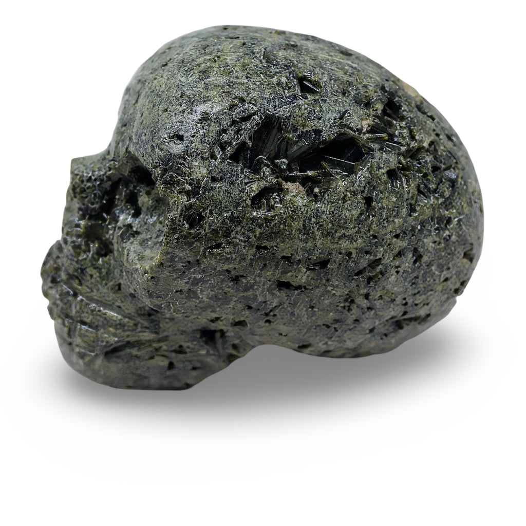 Stone - Epidote Skull Specimen - Rough