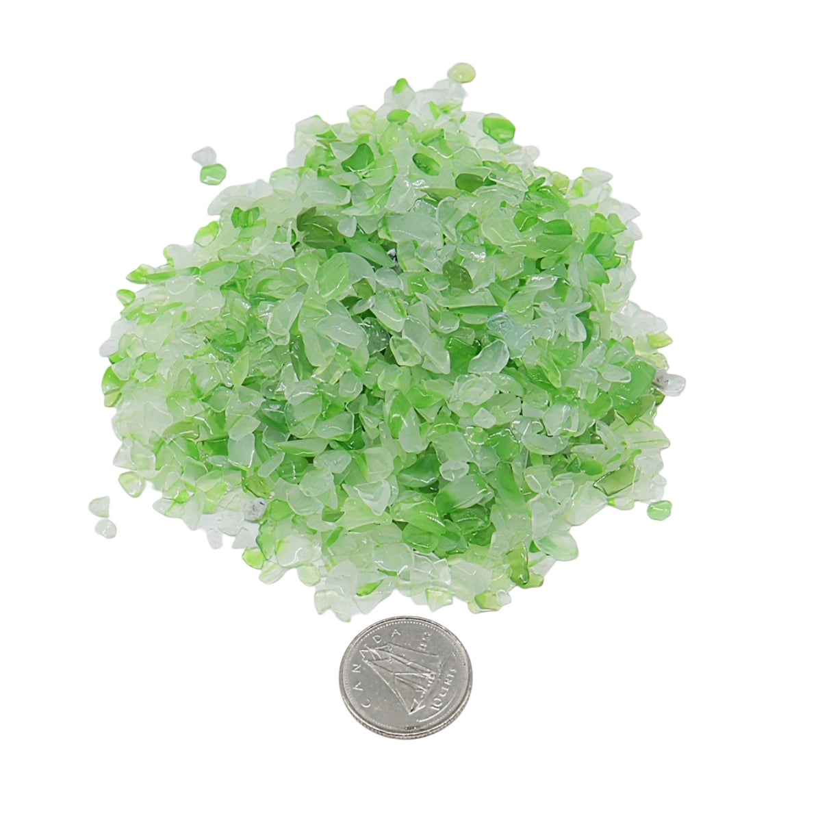 Stone - Tumbled Chips - Green Agate - 2 to 4mm