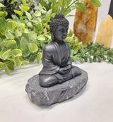 Home Décor – Shungite Sculpture – Buddha - 3.5x3x2 Inches