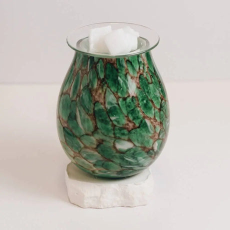 Diffuser - Electric Oil & Wax Cube Burner - Hazel Glass - Tabletop