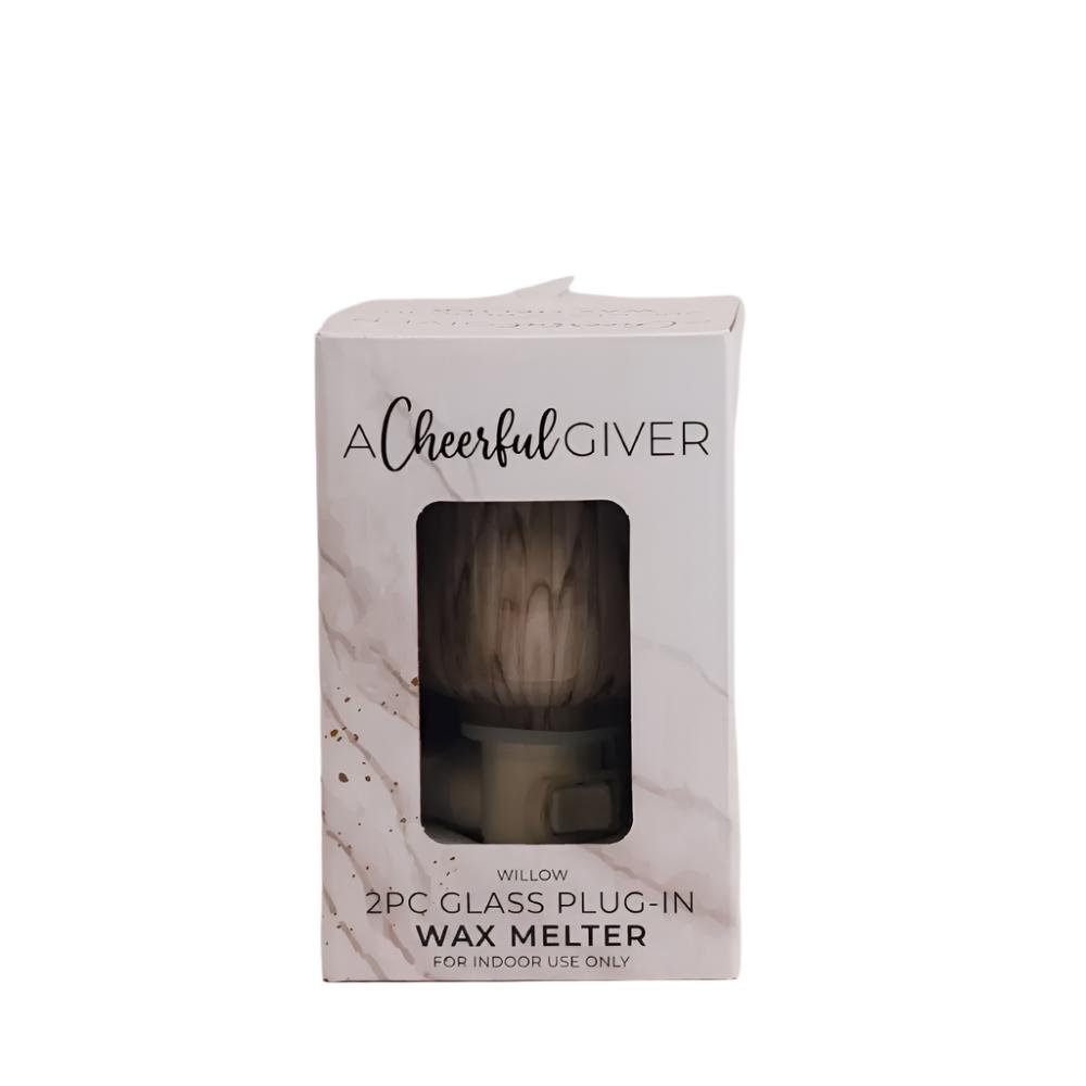 Diffuser - Electric Oil & Wax Cube Burner - Willow Glass - Plug-In