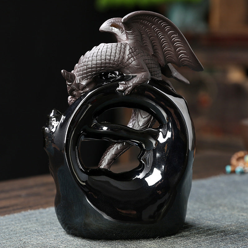 Incense Burner - Backflow - Ceramic Dragon