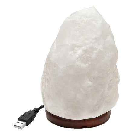 Home Decor - Natural Small White Himalayan Salt Lamps Lamp shape: 0.5 kg (1 lb) - height ~15 cm (6")