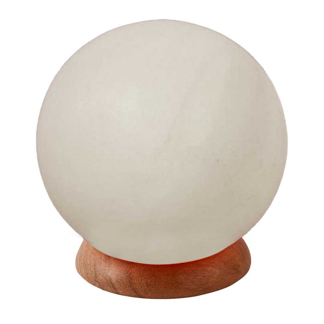 Home Decor - Natural Small White Himalayan Salt Lamps Sphere shape: 0.7 kg (1.55 lbs) - height ~10 cm (4")