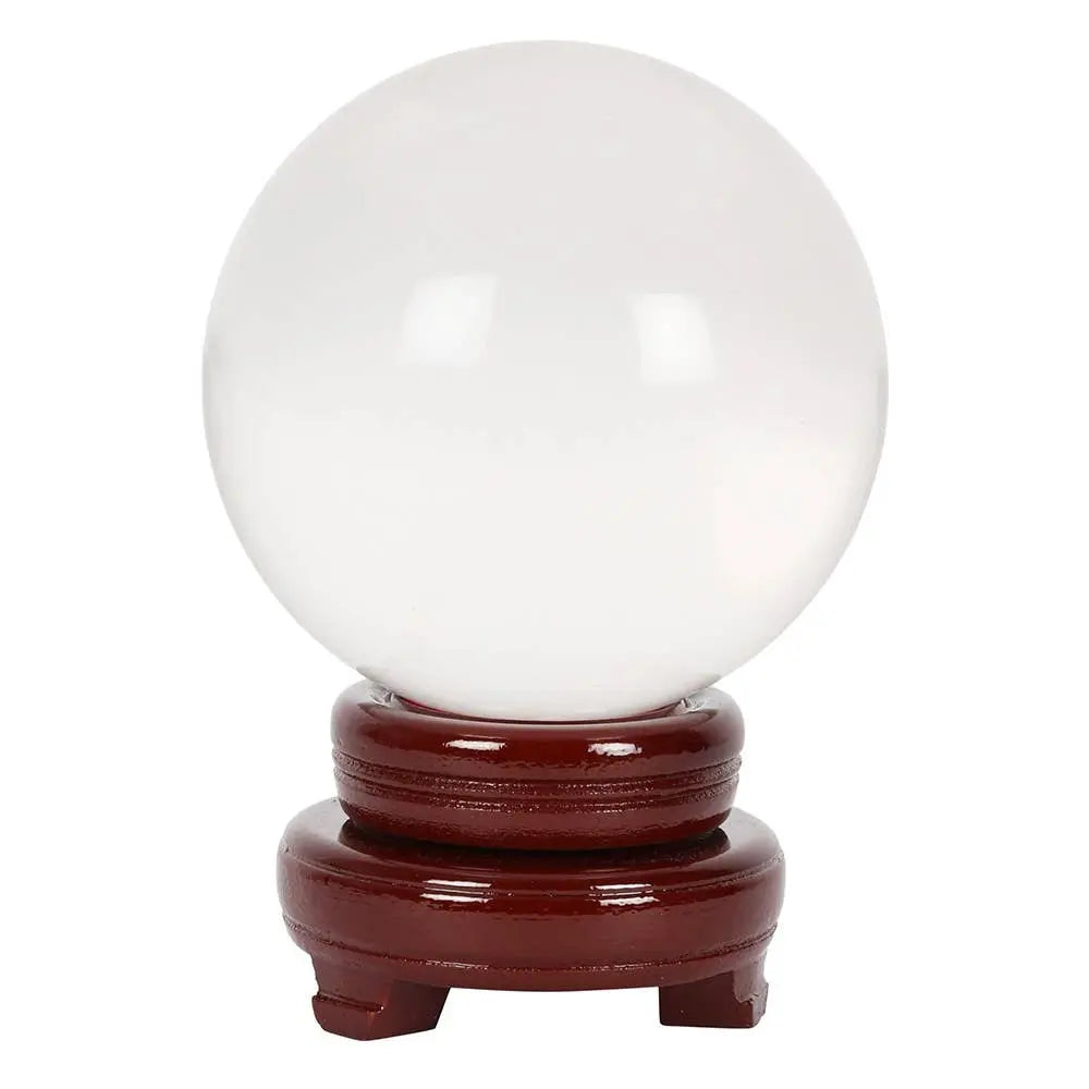 Wicca & Pagan - Clear Crystal Ball on Stand - Extra Large