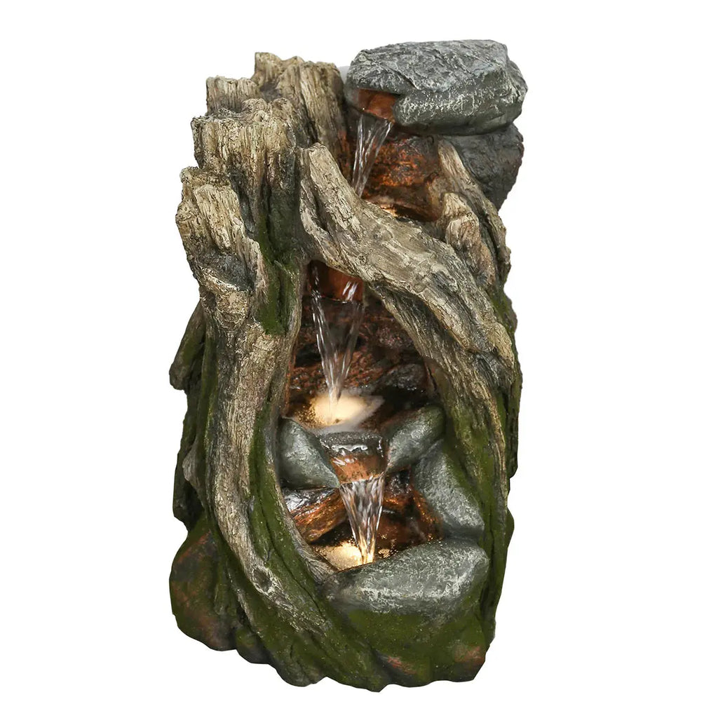 Home Decor - Fountain - Treetrunk Waterfall with 3 LED