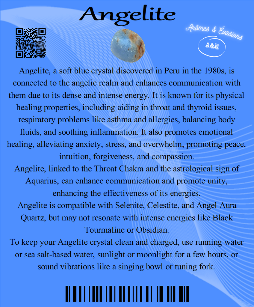 Descriptive Cards - Precious Stones & Crystals - Angelite