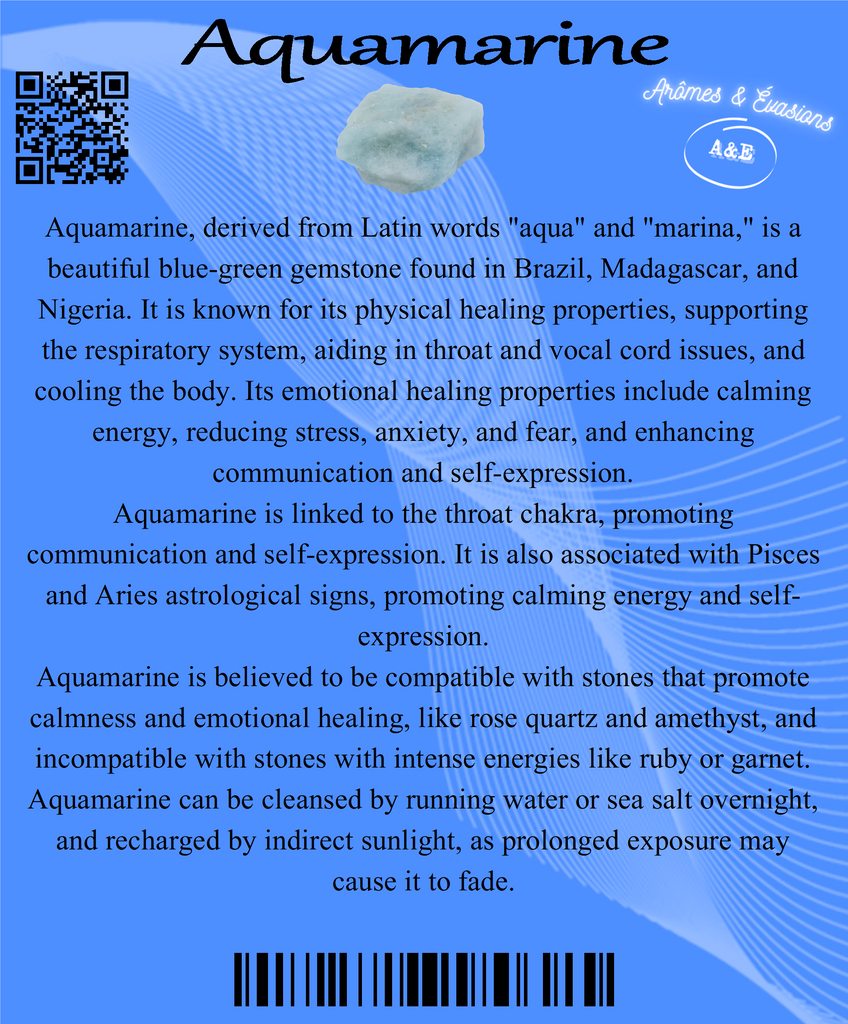 Descriptive Cards - Precious Stones & Crystals - Aquamarine