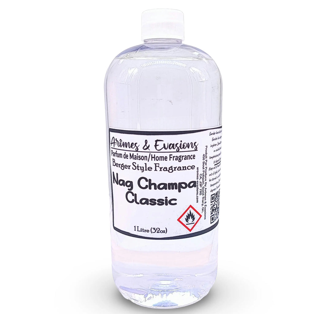 Arômes & Évasions - Compatible with Lampe Berger - Refill Fragrance - Classic Nag Champa 32oz (1 Liter)