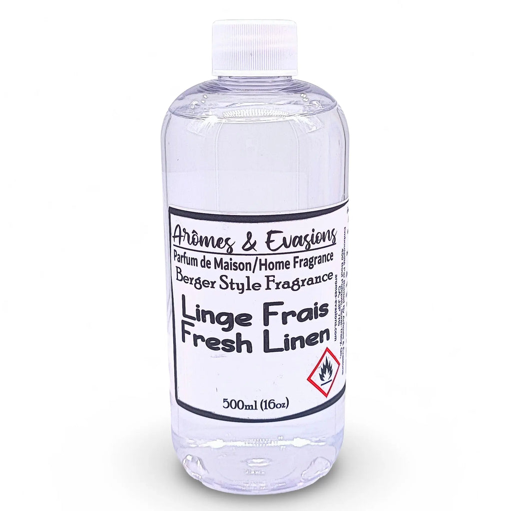 Arômes & Évasions -Berger Style Refill Fragrance -Fresh Linen 16oz (500ml)