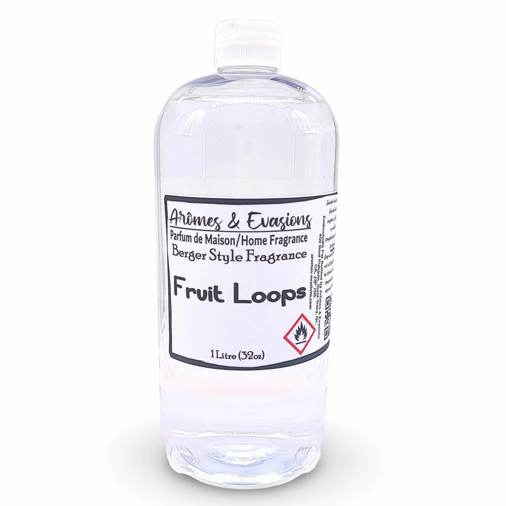 Arômes & Évasions -Berger Style Refill Fragrance -Fruit Loops 32oz (1 Liter)