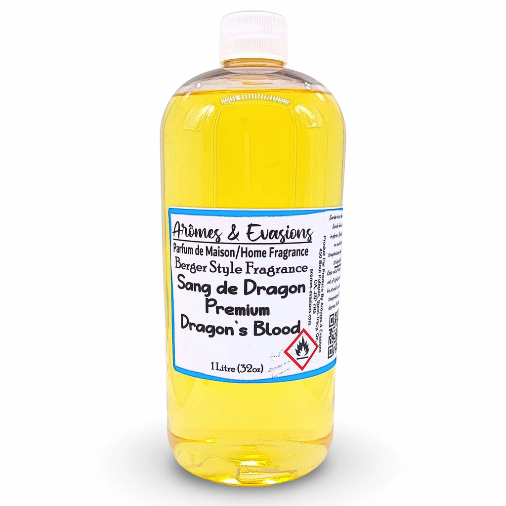 Arômes & Évasions - Compatible with Lampe Berger - Refill Fragrance - Premium Dragon's Blood 32oz (1 Liter)