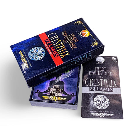 Astro Tarot Oracle -Tarot Divinatoire des Cristaux with French Guidebook