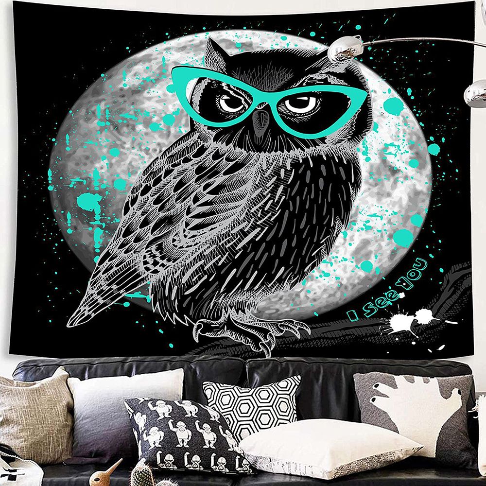 Banner -Tapestry -Owl - Arômes et Évasions