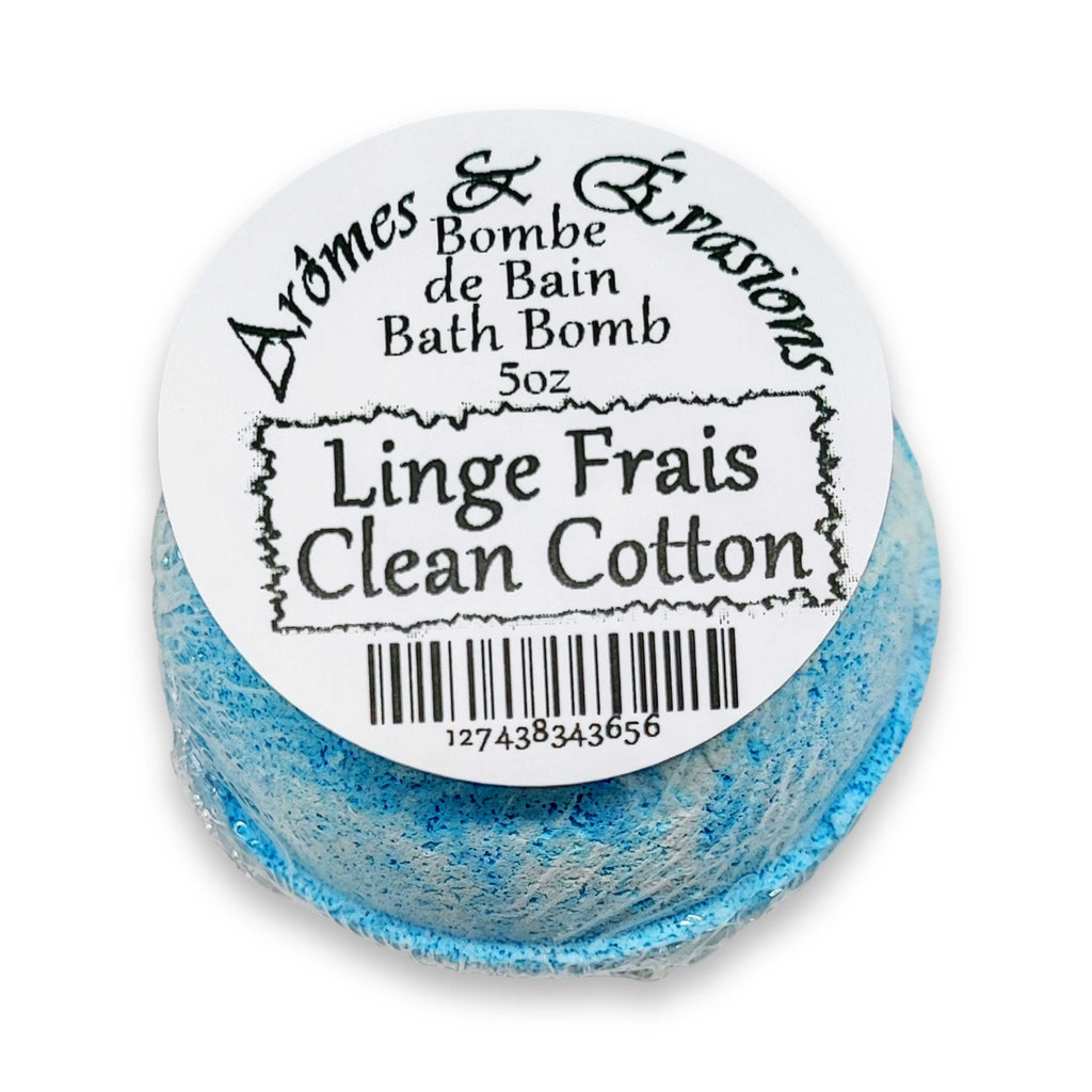 Bath Bomb -Clean Cotton -5 oz -Bath Bomb -Aromes Evasions 