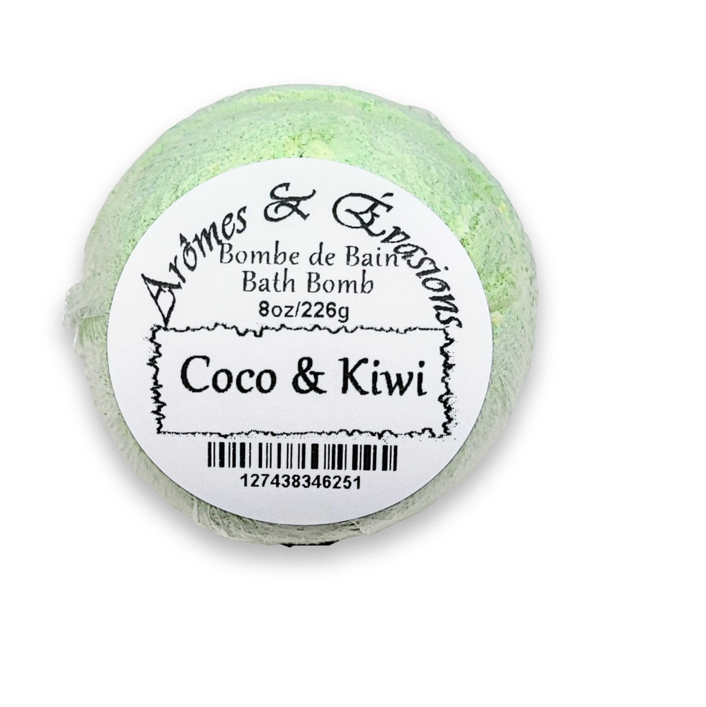 Bath Bomb -Tropical Paradise -Coco & Kiwi Fruit -8oz