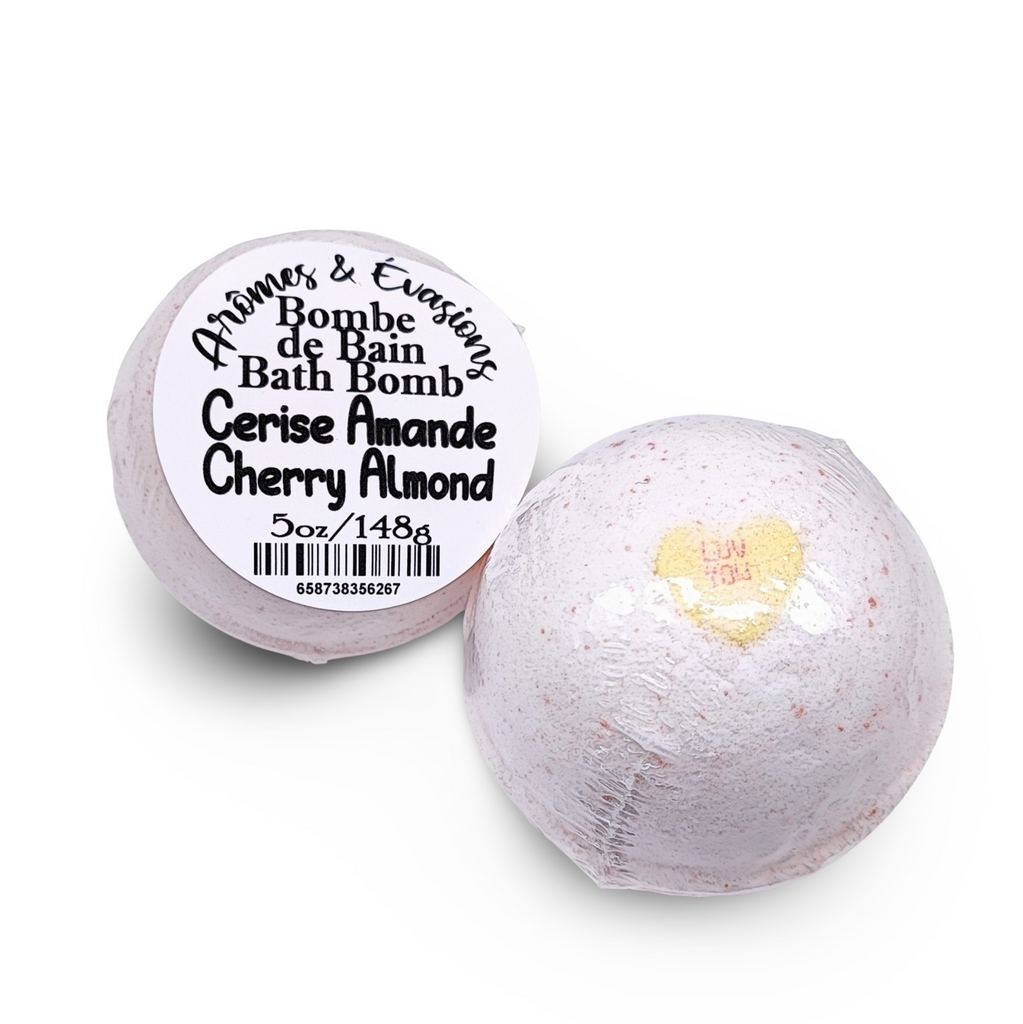 Bath Bomb -Cherry Almond - Arômes et Évasions