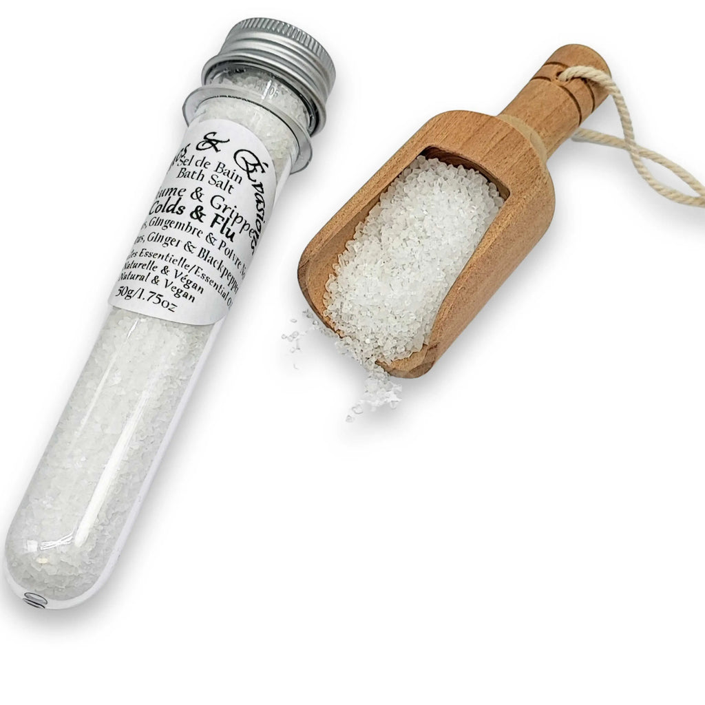 Bath Salt - Colds & Flu - Eucalyptus, Ginger & Blackpepper Essential Oils