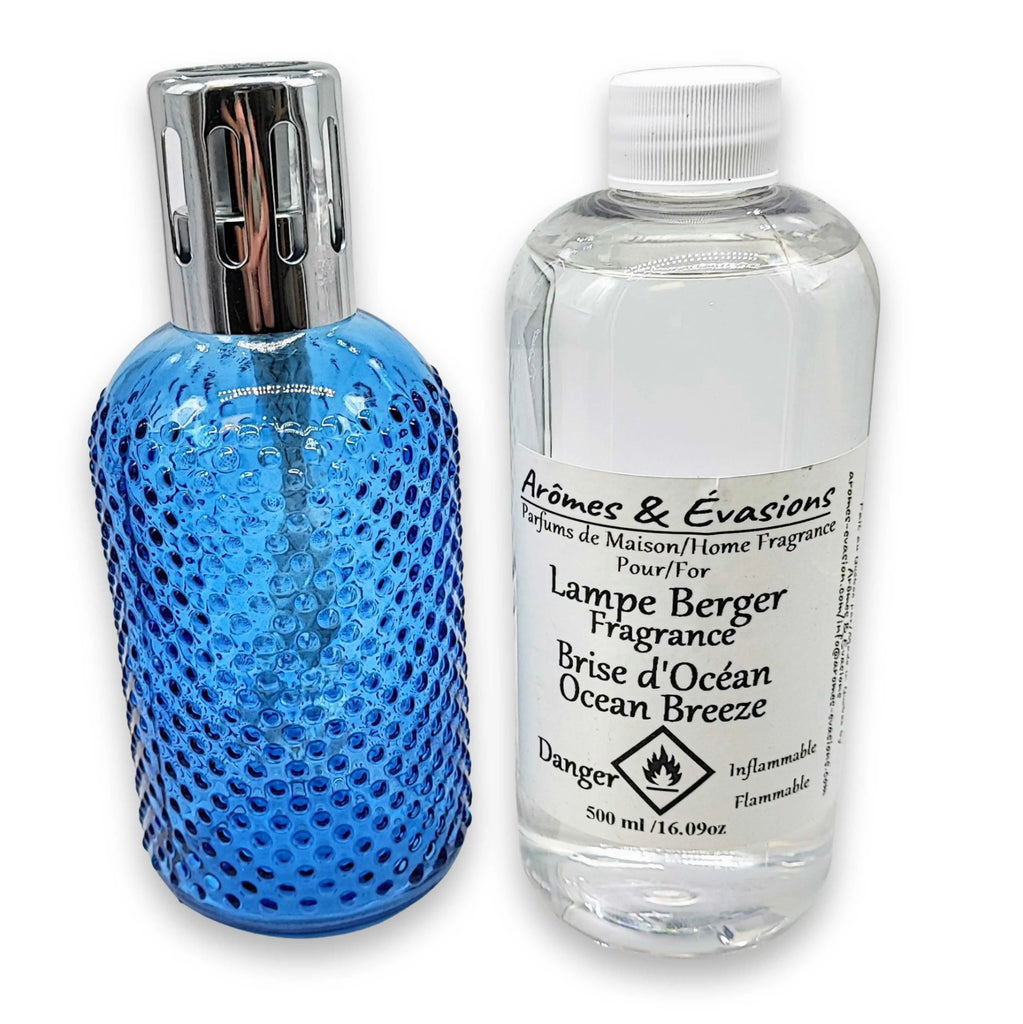 Berger Style -Catalytic Lamps & Refill Fragrances -Gift Set -Light & Woody Scent -Aromes Evasions 